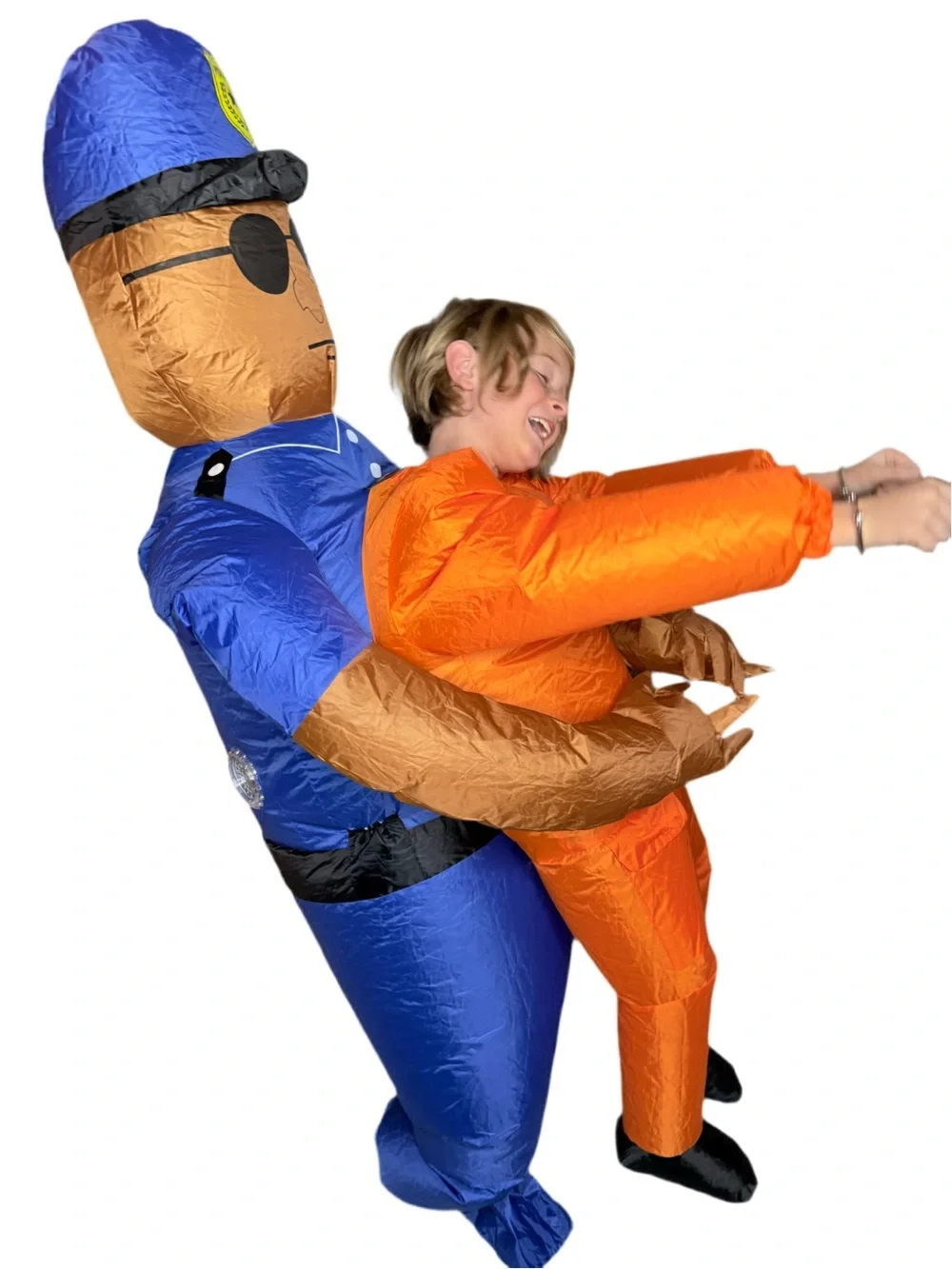 Kids Police and Inmate Inflatable Halloween Costume cosplay dress up one size